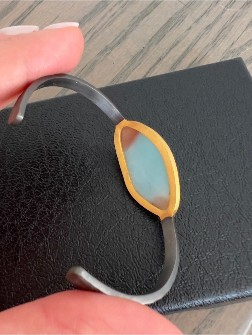Free People Robindira Unsworth Amazonite Cuff Bracelet - Picture 8 of 8